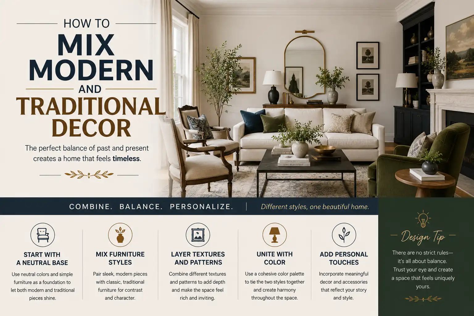 How to Mix Modern and Traditional Decor
